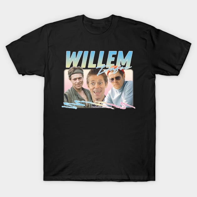 Willem Dafoe / Retro Aesthetic Original Fan Art Design 2 T-Shirt by DankFutura